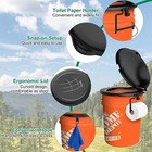 Portable Toilet Seat For 5 Gal Buckets With Lid And Disposable Toilet Bags