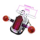 Motorcycle Metal Chrome Tombstone Brake Tail W  Light Signal For Harley Big Twin