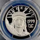 1999-w  100 1 Oz Platinum American Eagle Proof Statue Reagan -pcgs Pr 69 Dcam