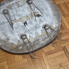 Vintage Native American Rawhide Elk Dreamer Medicine Shield - 21   