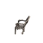 Vintage Silver Signed 800 Italy Ar Handmade Carved Armchair Figure Miniature