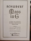 Schubert Mass In G Satb Choral Sheet Music New 050324620