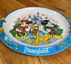 Vintage Disneyland Plate Pluto Mickey Minnie Mouse Walt Disney Castle