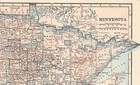 1921 Antique Minnesota Map Vintage State Map Of Minnesota Wall Decor 2606