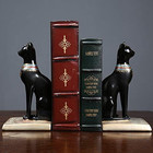 Book Ends Retro Cat Decorative Bookends  Vintage Antique Heavy Duty Egyptian    