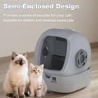 Grey Automatic Cat Litter Box - Self Cleaning - App Control - Weight Monitoring
