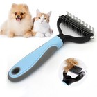 Pet Cat Dog Hair Fur Shedding Trimmer Grooming Dematting Rake Comb Brush Tool Us