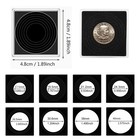 100x Clear Adjustable 2x2 Coin Holder Snap Capsule Silver Dollar Collection Case