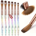 6pcs Acrylic Nail Brush Set size 4 6 8 10 12 14 Professional Nail Brushes For Ac