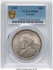 Canada  1935 George V Dollar  Pcgs Ms 65  428 707 Mintage 