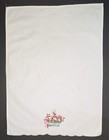 Vintage Kitchen Tea Towels Embroidered Christmas Linen 3 Pc Set 20  X 14 5 