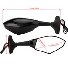 Rear View Mirrors W turn Signal For Kawasaki Ninja 250r 500r 650r Zx6r Zx9r Zx14