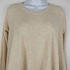 We The Free Shirt Women Xs Beige Waffle Knit Long Sleeve Thermal Swing Oversized