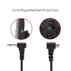 12-inch 30cm Lightweight Flash Pc Sync Cord 2 5mm Plug To Male Pc Sync Cable
