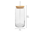 Mainstays Briar Can Glass Drinkware With Lids  straws  Set Of 8 - Free Shipping