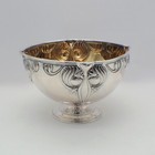Jugendstil Serving Bowl German 800 Silver Import Marks