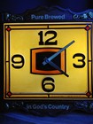 Vintage 1978 Heileman s Old Style Beer Faux Stained Glass Clock   Sign Works