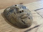 Antique Ancient  Egyptian Painted Carved Wood Funerary Mummy Mask Artifact