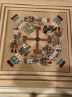 Vintage Navajo Sand Painting Whirling Log By D  Thomas Rare Handmade Art