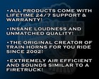 Hornblasters Loud Safety Fire Truck Air Horn For Semi Or Truck - 1 Trumpet Black
