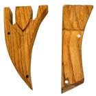 2 Vintage Hebrew Wood Mezuzah                     Shin Klaf Judaica Judaism Jewish Israel