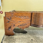 Vintage White Treadle Sewing Machine Cabinet  Wood Center Drawer