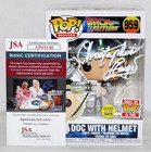Christopher Lloyd Signed Doc Helmet Glow Dark Back To Future Funko Pop 959 Jsa