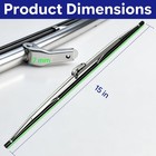 15   15  Stainless Steel Front  Wiper Blades Bayonet Style Pair