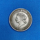 1866 China Hong Kong Victoria Queen Coin One Dollar  1 Rare Collectible