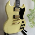 Cream Sg Electric Guitar Gold Parts Hh Pickups Fast Shipping Usa Real Photo