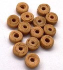 14 Fine Old Venetian Antique Yellow Wound Disk African Glass Trade Beads