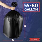 55-60 Gallon Trash Bags Heavy Duty - Bulk 150 Pack Large Garbage Bags - Big 