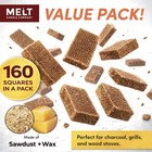 Fire Starter Squares  160 Count  Campfire  Charcoal Grill   Wood Stove
