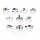 Vintage 925 Sterling Silver Blue Indigo Tide Collection Set Of 10 New Toe Rings