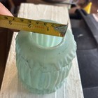 Antique Mint Green Glass Shade  1 3 4   fitter