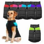 Pet Dog Vest Jacket Warm Waterproof Clothes Winter Padded Coat S-7xl Or Leash Us
