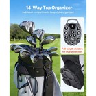 Uimoso 14-way Golf Cart Bag With Full Dividers And Rain Cover For Men And Women