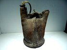 Antique 16th-17th Century Turkish Ottoman Leather Military Matara Water Carrier