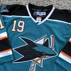 Reebok Ccm San Jose Sharks Joe Thornton  19 Nhl Jersey Teal Size 48 Canada Made