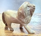 Vintage Miniature Tiny Solid Brass Lion Figurine