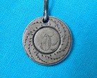 Antique 1853 Seated Liberty Dime Silver Love Token Engraved Monogram Charm