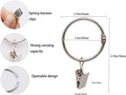 40 Pack Openable Curtain Rings With Clips Metal Hangers Ring  Drapery Clips Hook