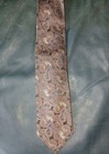 Foggia Hand Made 100  Silk Gold   Periwinkle Paisley Tie Silk Necktie Excellent 