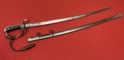 Ww2 Era U s  M1902 Officer   s Sword   Scabbard W  Knot Engraved