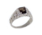 19thc Antique 1  ct Mount Cairngorm Scotland Smoky Quartz ring Ancient Celt Druid
