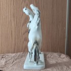 Bavarian Porcelain By Gerold Porzellan  Two Rearing Horses Figurine On Base
