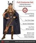Morph Women s Viking Costume Nordic Maiden Barbarian Warrior Dress   Helmet Cape