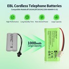 Lot Ebl 1000mah Home Phone Battery For Vtech   At t Bt183342 bt283342 Bt266342