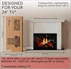 Mobile Fireplace Prop Marble Finish Diy 3d Cardboard Kit Fits 24  Tv