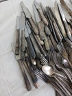 12  Lb Lot- Mixed Vintage Silver Plate Silverware Flatware Knives  Forks  Spoons